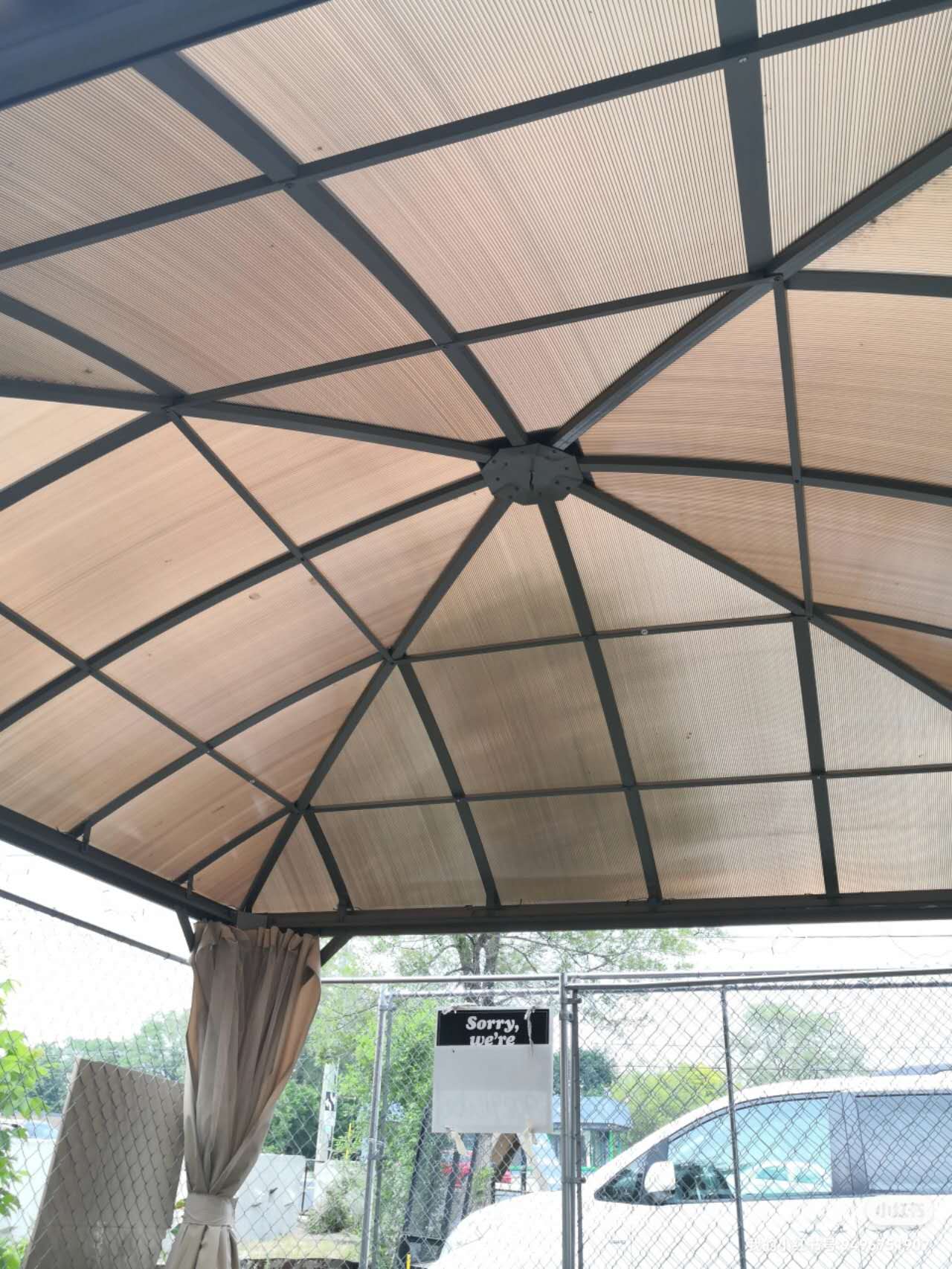 12x12 Feet Patio Hardtop Gazebo with Polycarbonate Roof