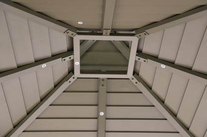 10x10 Feet Patio Hardtop Gazebo with Galvanized Steel Roof