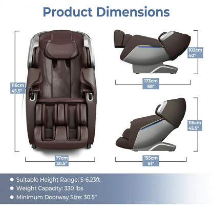 W208WL Full Body Zero Gravity Massage Chair with SL Track Voice Control Heat
