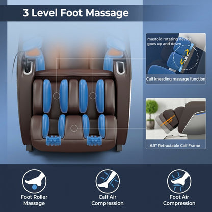 W208WL Full Body Zero Gravity Massage Chair with SL Track Voice Control Heat