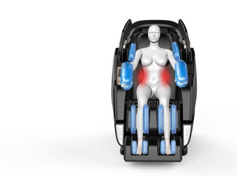 A128: Dual-Core 6D Pro Ergonomics Auto Zero Gravity Full Body Massage Chair Recliner