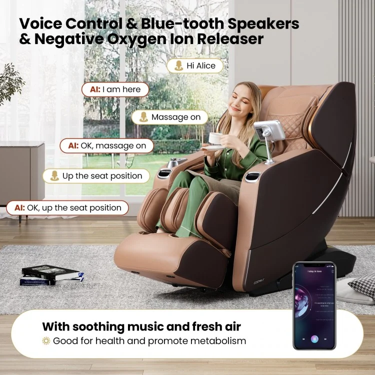 W330WL 3D SL Track Full Body Massage Chair Zero Gravity Electric Massage Recliner