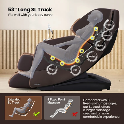 W330WL 3D SL Track Full Body Massage Chair Zero Gravity Electric Massage Recliner