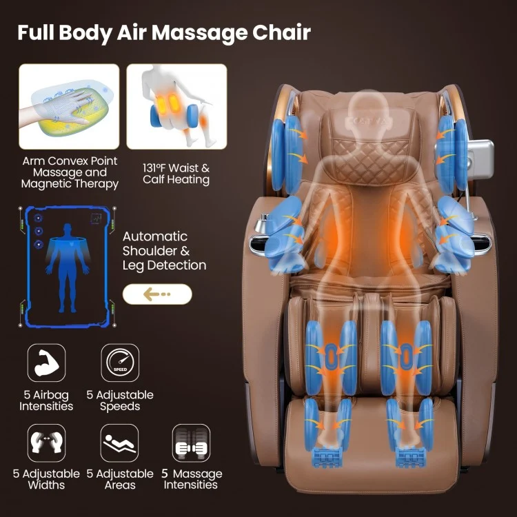 W330WL 3D SL Track Full Body Massage Chair Zero Gravity Electric Massage Recliner