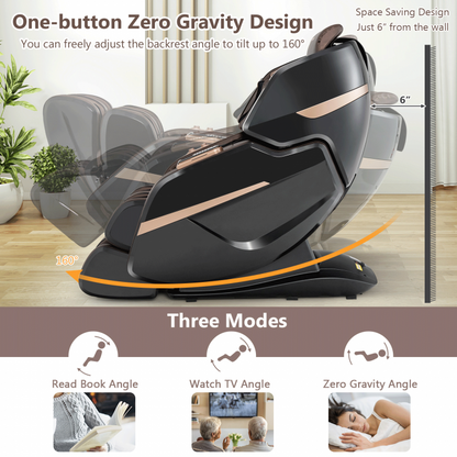3D Double SL-Track Electric Full Body Zero Gravity Massage Chair with Heat Rolle