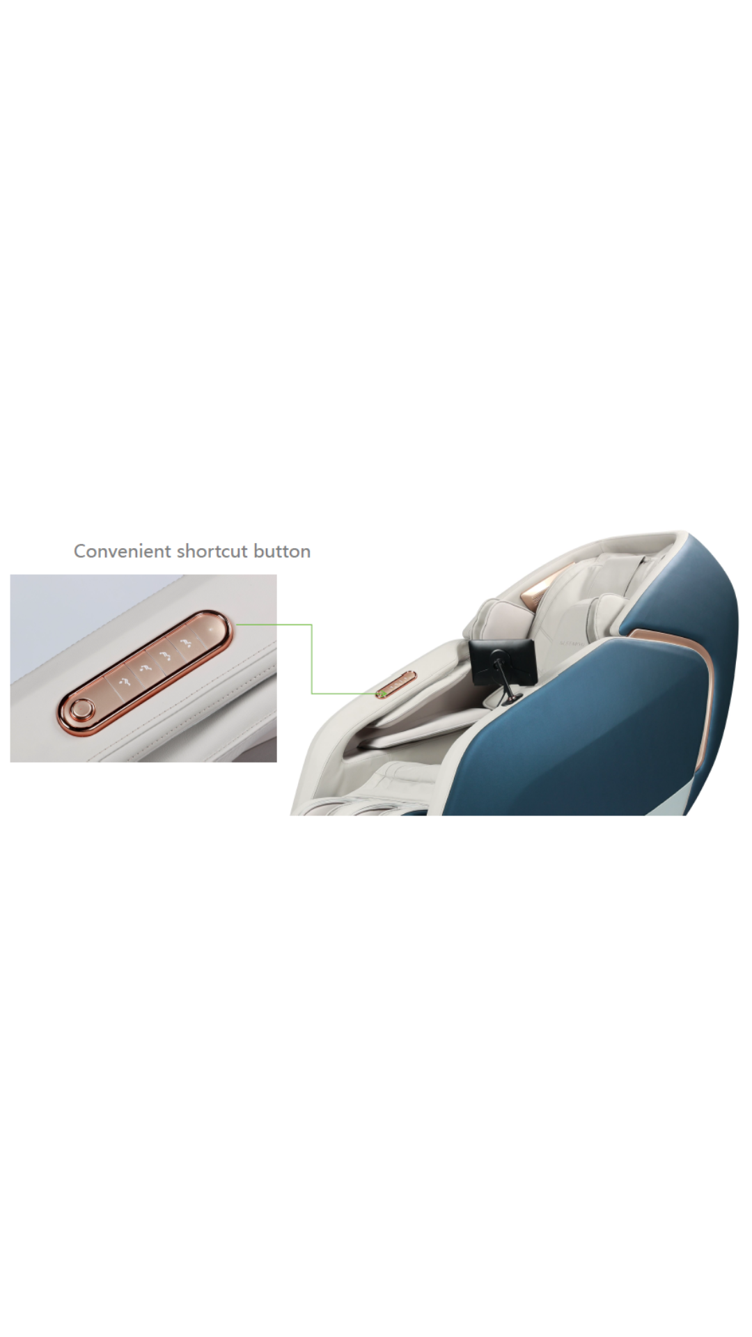 BH-A268 4D Full Body SL Track AI Deep Tissue Massage Chair with Foot Extension and Body Scanning